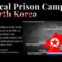 北韓集中營分佈圖。