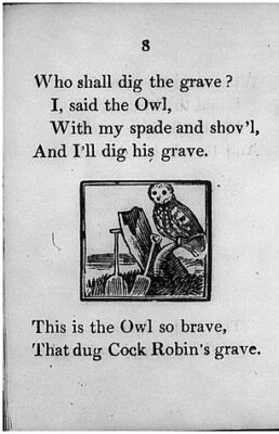 ※ Who shall dig the grave I said the owl - wikimedia commons 1820 ※誰挖墓地？（Credit：National Funeral Museum Collection 倫敦國家葬禮博物館收藏 ）