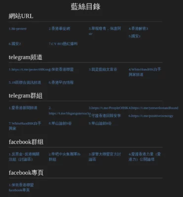 「香港解密」網站有多個「分身」，域名登記主要在俄羅斯。
